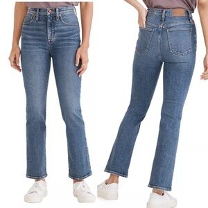 Madewell Cali Demi-Boot Jean Size 26 High Rise Cropped Mini Flare Stretch Denim